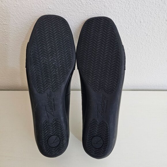 Trotters Womens Sz 6.5 Samantha Black Croco Ballet Flat Comfort Padded Shoes NEW - Picture 8 of 9